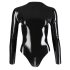 LATEX - langermet damebody (svart) - 2XL