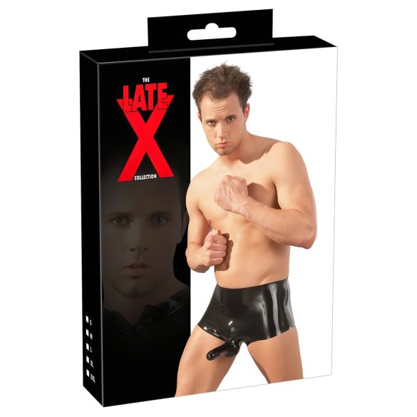 LATEX - boxer + penisring (svart)