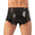 LATEX - boxer + penisring (svart) - L/XL