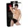 Latex dametruse med innebygd dildo (svart)