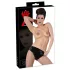 Latex dametruse med innebygd dildo (svart) - L