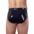 Latex herretruse med innvendig konisk analdildo (svart)
