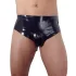 Latex herretruse med innvendig konisk analdildo (svart) - M