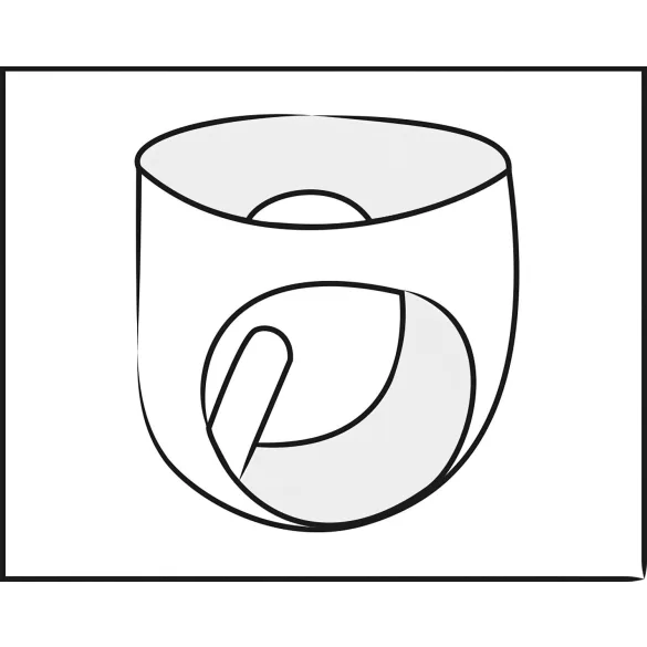 Latex herretruse med innvendig konisk analdildo (svart) - M