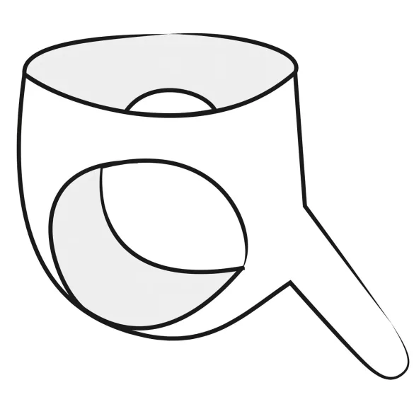 Latex undertøy med ytre dildo - svart (S-L)