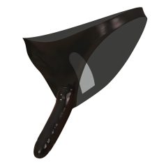   LATEX - undertøy med innvendig og utvendig dildo - svart (S-L)