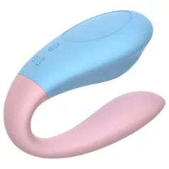 Mrow 03 - oppladbar, vanntett parvibrator (blå-rosa)