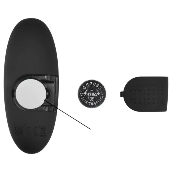 Mrow - lysende, radiostyrt analvibrator (svart)