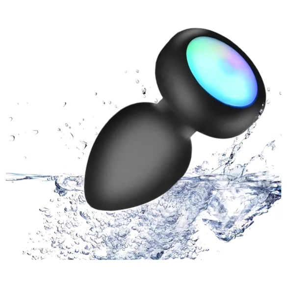 Mrow - lysende, radiostyrt analvibrator (svart)