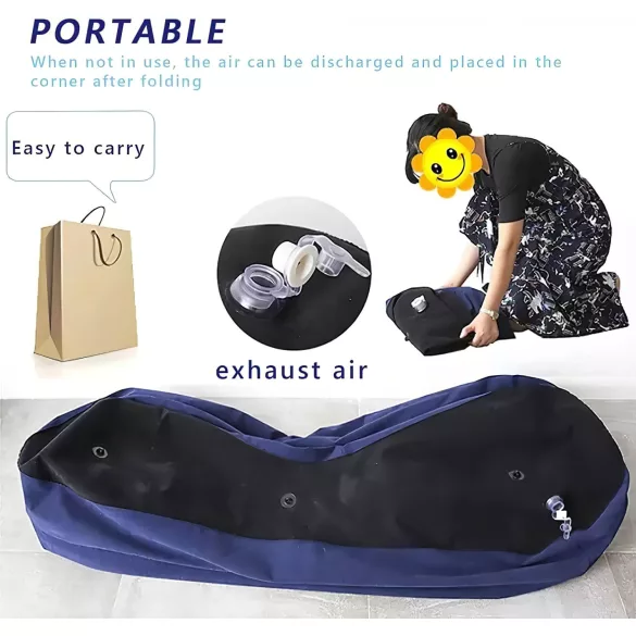 Magisk Pute - Oppblåsbar Sexsofa - Stor (blå)