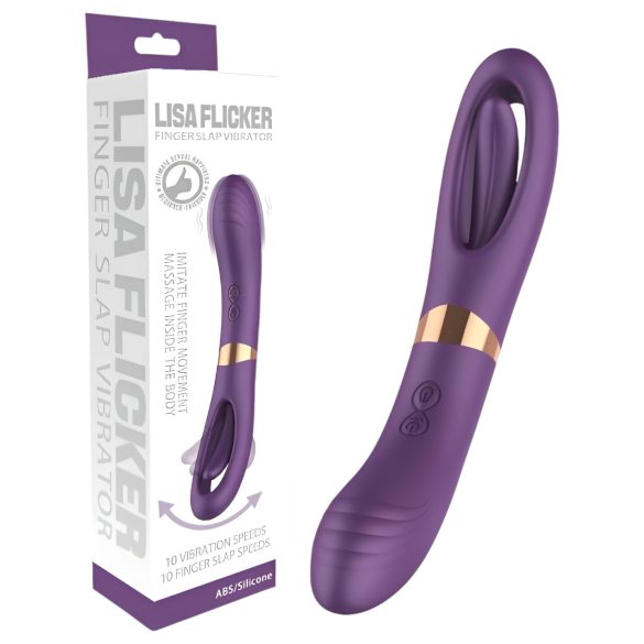Funny Me Dual - Oppladbar, 2-i-1 tungevibrator (lilla)