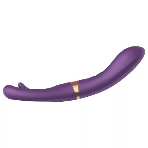 Funny Me Dual - Oppladbar, 2-i-1 tungevibrator (lilla)