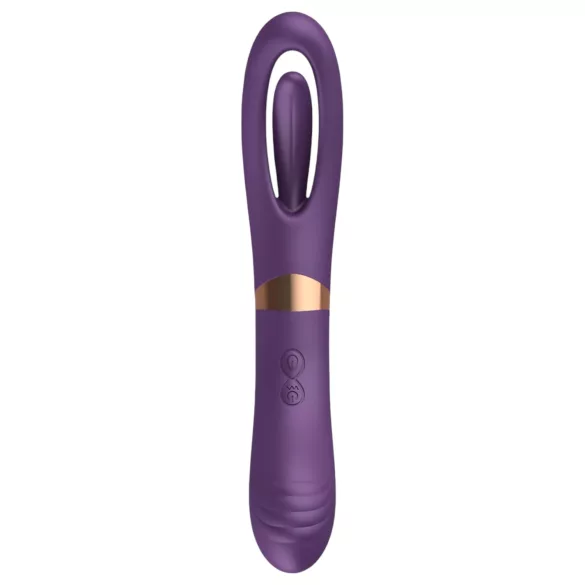 Funny Me Dual - Oppladbar, 2-i-1 tungevibrator (lilla)