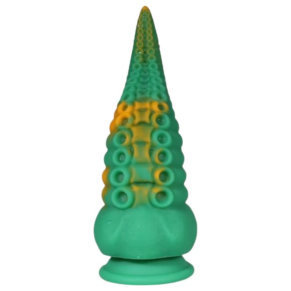 OgazR Octopuss - blekksprutarm dildo - 21 cm (grønn-gul)