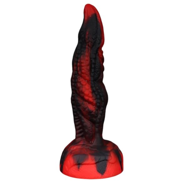 OgazR Hell Dong - riflet dildo - 20 cm (rød)