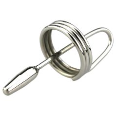 DeepRing - metall dilator med ring - 9cm (sølv)
