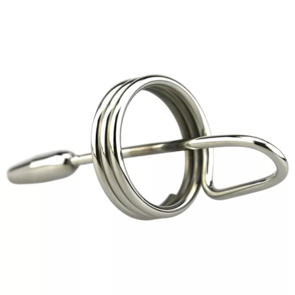 DeepRing - metall dilator med ring - 9cm (sølv)