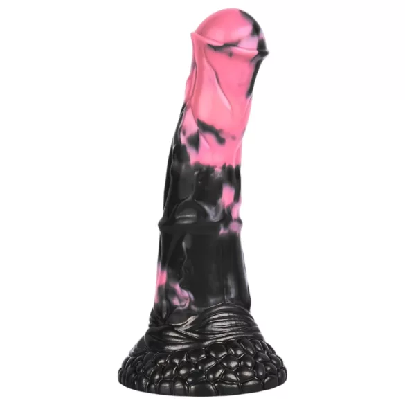 Bad Horse - silikon hestepenis dildo - 18 cm (svart-rosa)