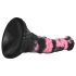 Bad Horse - silikon hestepenis dildo - 18 cm (svart-rosa)