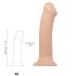 Strap-on-me XL - dobbelt lag realistisk dildo - ekstra stor (naturlig)