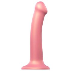   "Strap-on-me Metallic Glans M - hudvennlig dildo (metallisk rosa)"