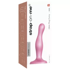 Strap-on-me Curvy S - bølget dildo med sugekopp (rosa)