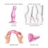 Strap-on-me Curvy S - bølgete sugekoppdildo (rosa)