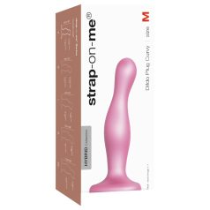 Strap-on-me Curvy M - bølget dildo med sugekopp (rosa)
