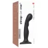 Strap-on-me P&G S - bøyd dildo med sugekopp (svart)