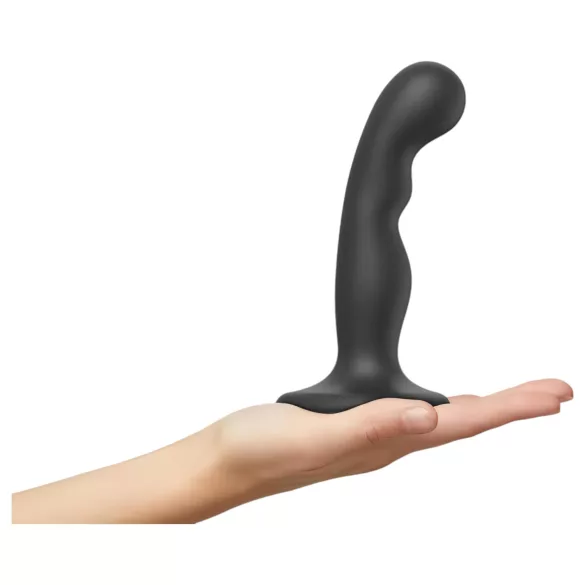 Strap-on-me P&G S - bøyd dildo med sugekopp (svart)