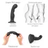 Strap-on-me P&G S - bøyd dildo med sugekopp (svart)