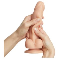 Strap-on-me S - Dobbeltsjikts sugekoppdildo (naturlig)