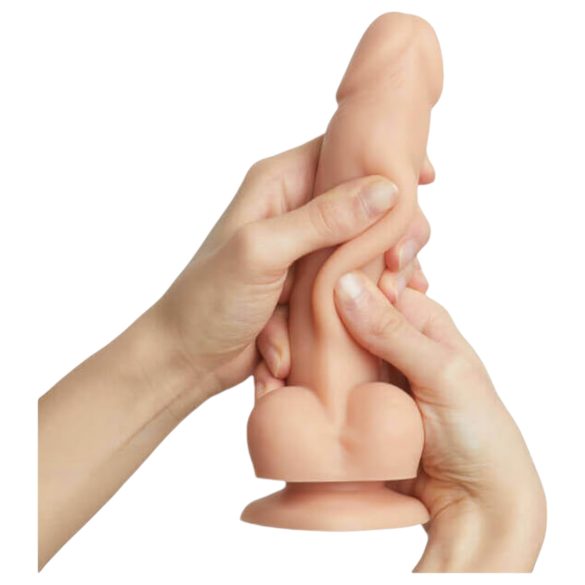 Strap-on-me S - Dobbeltsjikts sugekoppdildo (naturlig)