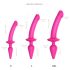Strap-on-me Switch Semi-Realistisk L - 2-i-1 silikon dildo (rosa)
