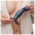 Strap-on-me Snaky M - bøyd analdildo (blå)