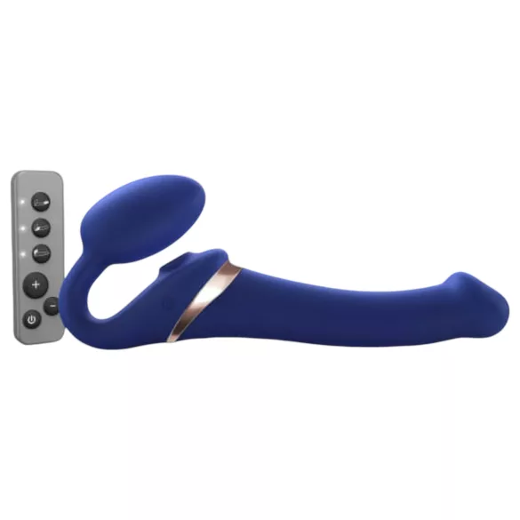 Strap-on-me M - festepåbar luftbølgevibrator (blå)