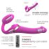 Strap-on-me M - lufttrykk-vibrator med stropper (rosa)