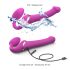 Strap-on-me M - lufttrykk-vibrator med stropper (rosa)