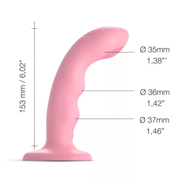 Strap-on-me M - vanntett, pulserende G-punktvibrator (rosa)