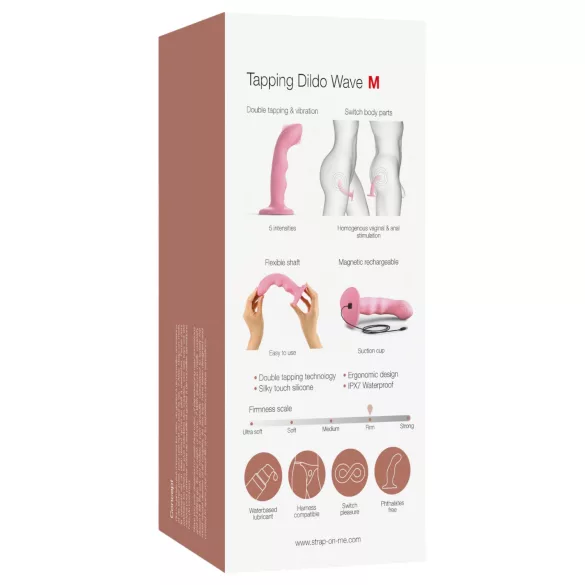Strap-on-me M - vanntett, pulserende G-punktvibrator (rosa)