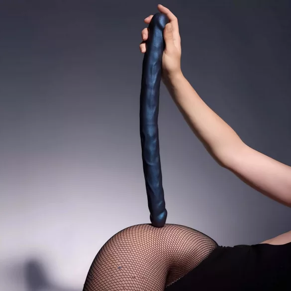 Strap-on-me - Dobbel dildo (metalblå)
