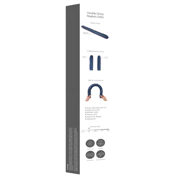 Strap-on-me - Dobbel dildo (metalblå)