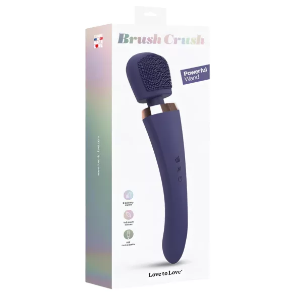 Love to Love Brush Crush - massasje wand vibrator (blå)