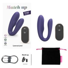   Love to Love Match up - oppladbar, radiostyrt parvibrator (lilla)