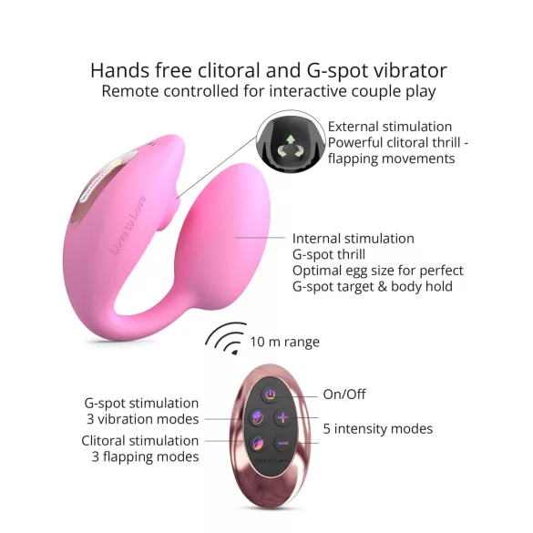 Love to Love Wonderlover - klitoris- og G-punkt-vibrator (rosa)