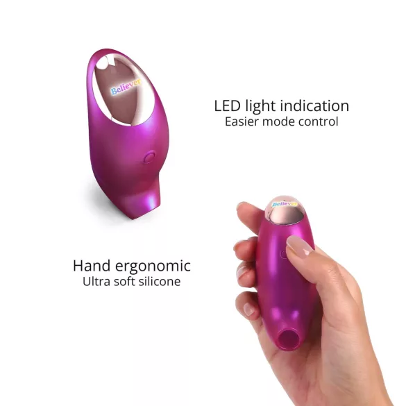 Love to Love Believer - vanntett klitorisvibrator (metallisk rosa)