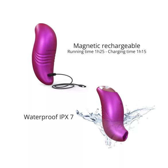 Love to Love Believer - vanntett klitorisvibrator (metallisk rosa)
