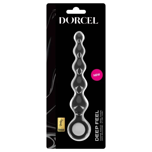 Dorcel Deep Feel - perlet analdildo (svart)