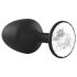 Dorcel Geisha Plug Diamond M - svart, analplugg med hvit stein