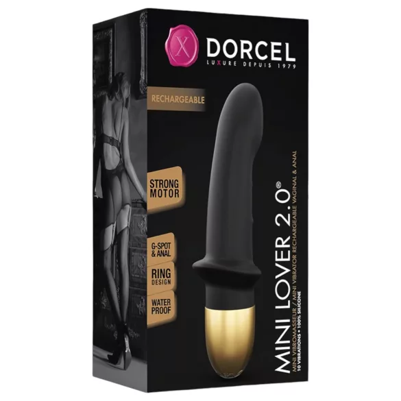Dorcel Mini Lover 2.0 - Oppladbar G-punkt vibrator (svart-gull)